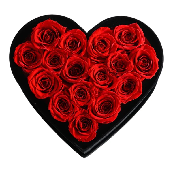 Heart Basis Suede Box | Red Roses - Image 2